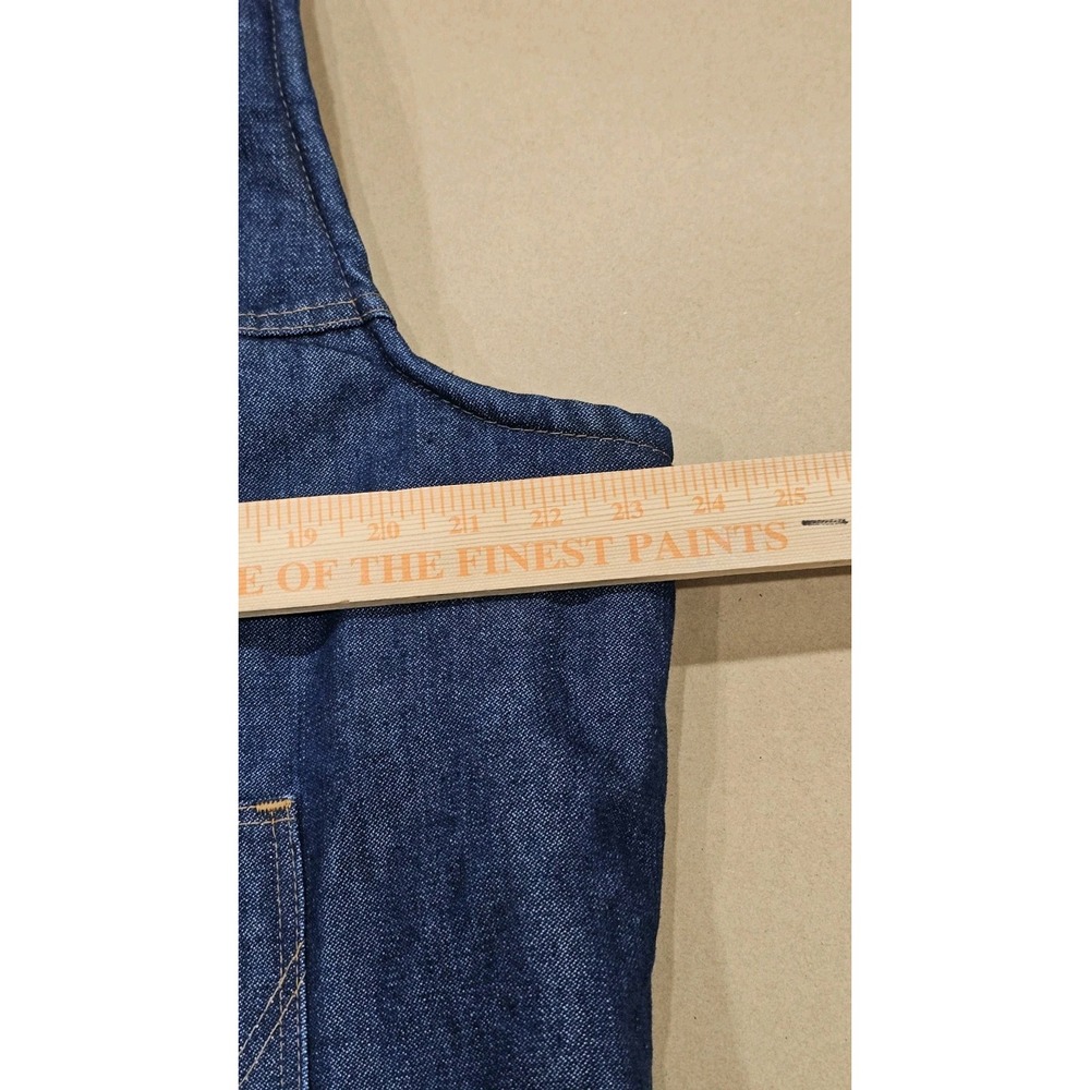 Wrangler Denim Vest Men Size XL Blue Sherpa Lined No Fault VL200NV 70s Cowboy - Picture 8 of 12